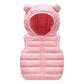 Kids Hooded Down Vest with Ears - Warm Autumn Winter Waistcoat