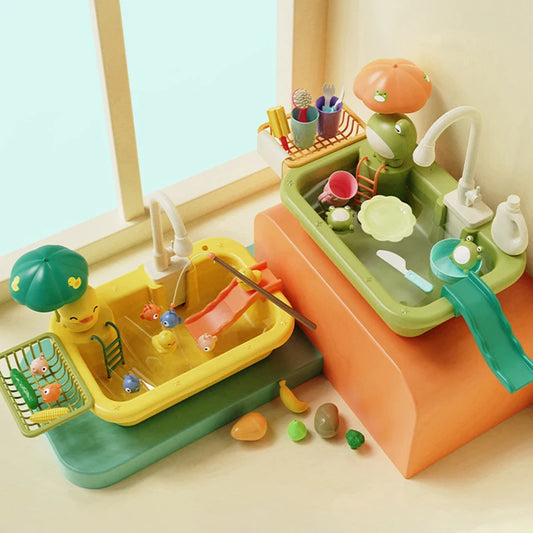Running Water Kitchen Sink Pretend Play Toy