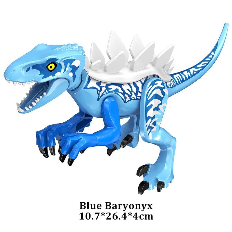 Jurassic Dinosaur Building Blocks Set - Raptor and T-Rex Figure Bricks