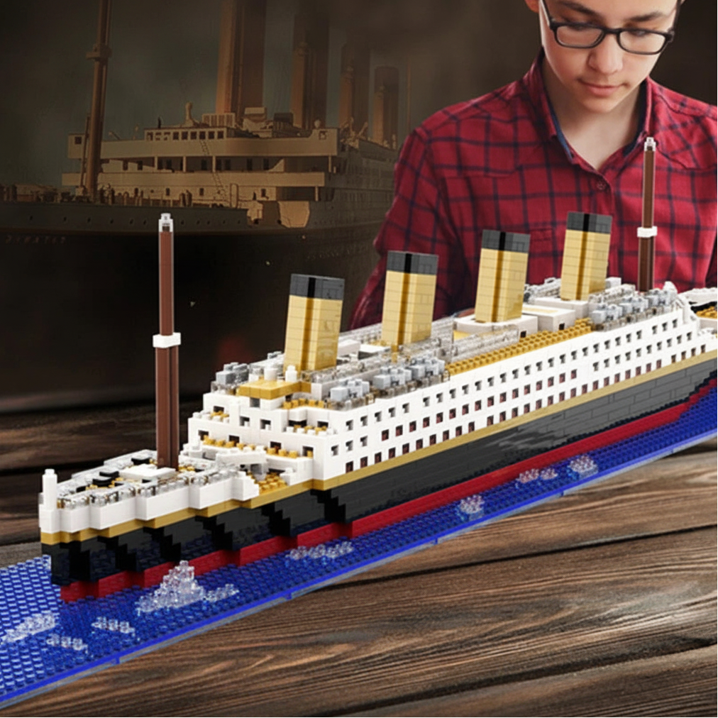 Titanic Iceberg Cruise Ship Building Blocks Set - Micro Brick Model