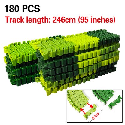 Dinosaur Flexible Race Track Set - Flash Light Car Educational Toy