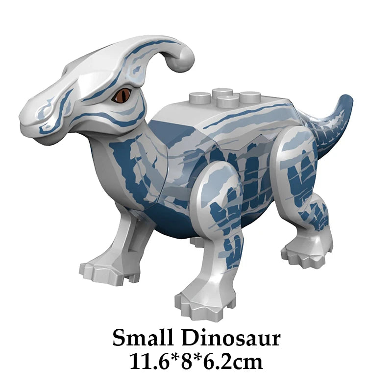 Jurassic Dinosaur Building Blocks Set - Raptor and T-Rex Figure Bricks