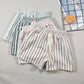 Kids Striped Cotton Blend Shorts - British Style Casual Pants