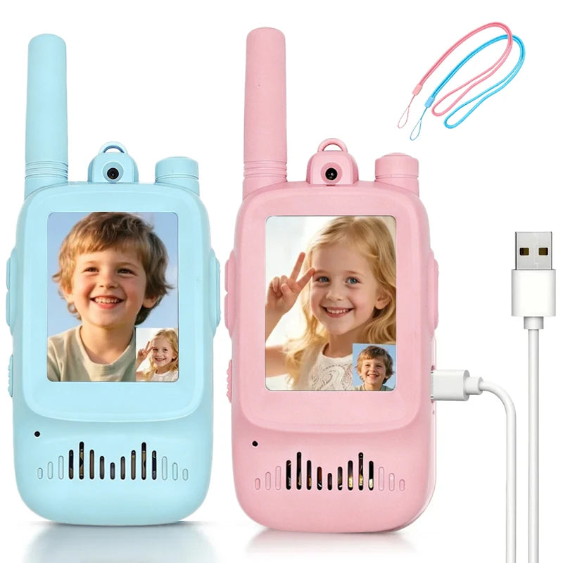 Rechargeable Kids Video Walkie Talkie Set