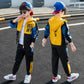 Teen Boys Hooded Tracksuit Set - Zipper Jacket and Striped Pants