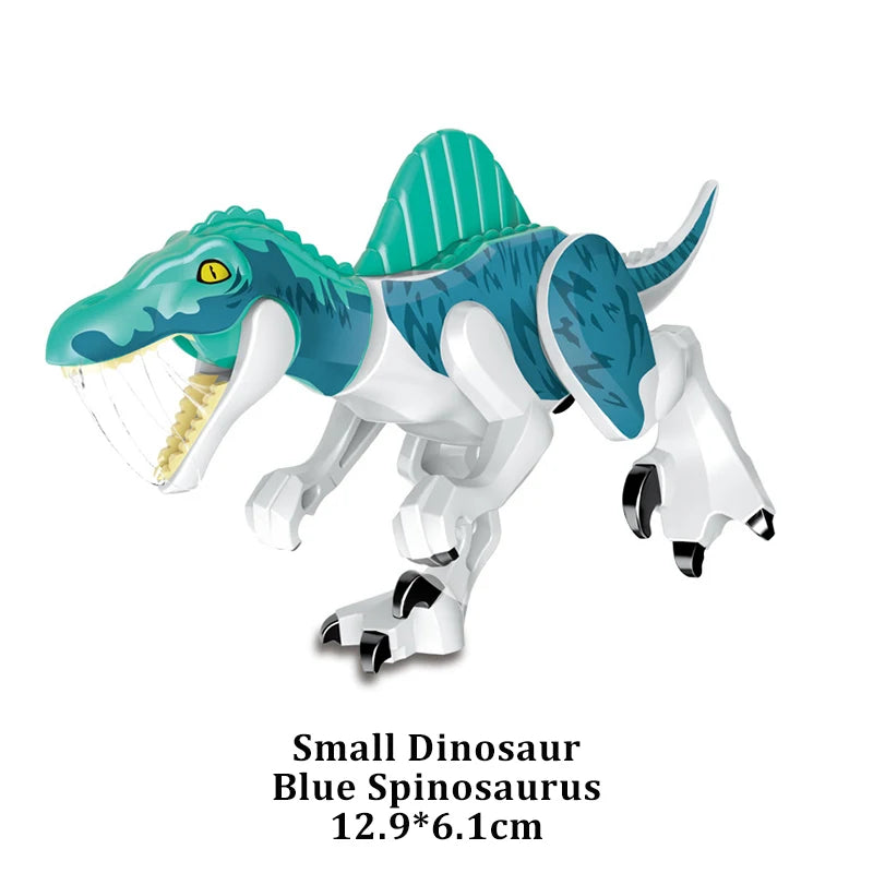 Jurassic Dinosaur Building Blocks Set - Raptor and T-Rex Figure Bricks