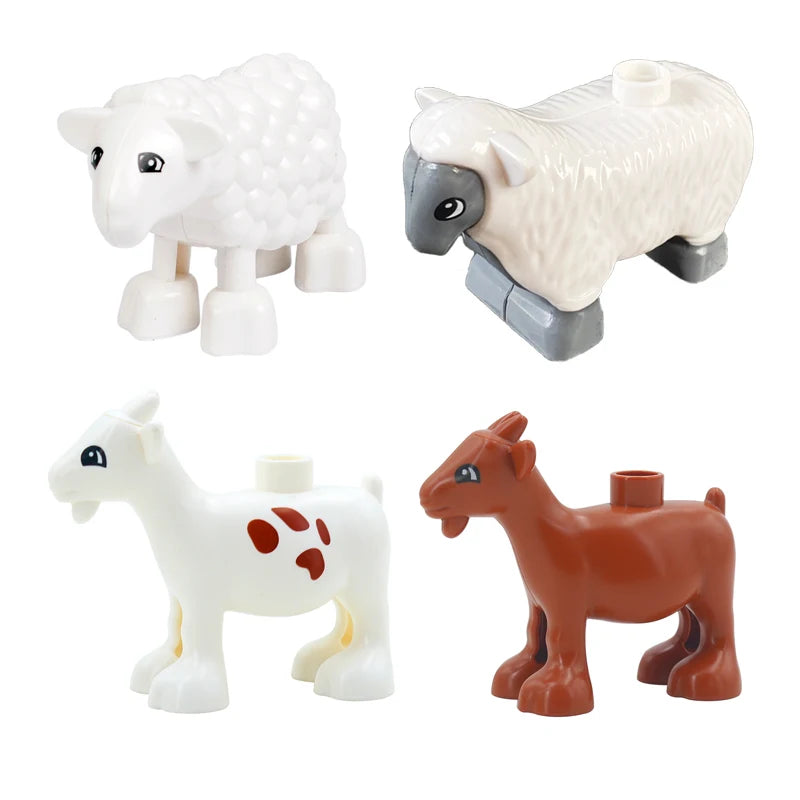 Zoo Animal Building Blocks Set - Elephant Tiger Bird Brick Toy