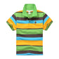 Boys Printed Polo Shirt - Cotton Blend Short Sleeve Lapel Top